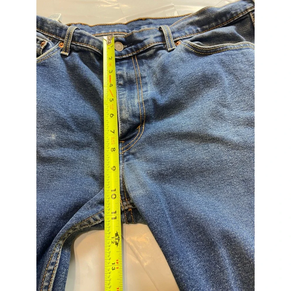 Levis 505 Regular Fit Straight Leg Jeans Mens 38x32 Medium Wash‎ Blue Denim